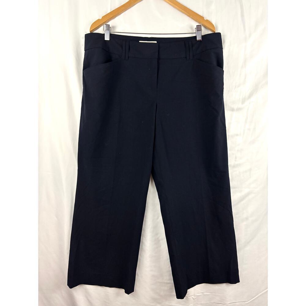 Michael Kors Black Career Cropped Pants Trousers Sz 16 Womens